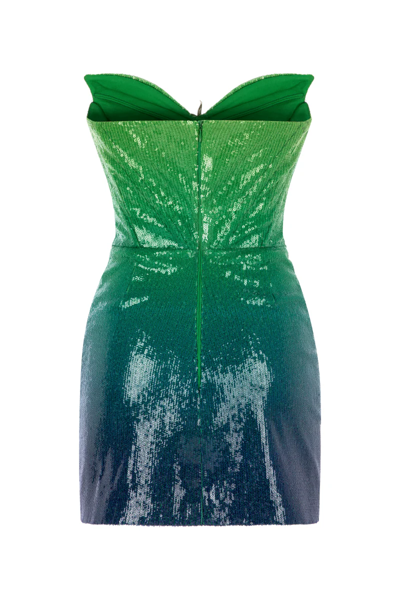 STAR CORSET SEQUIN MINI DRESS - Image 3