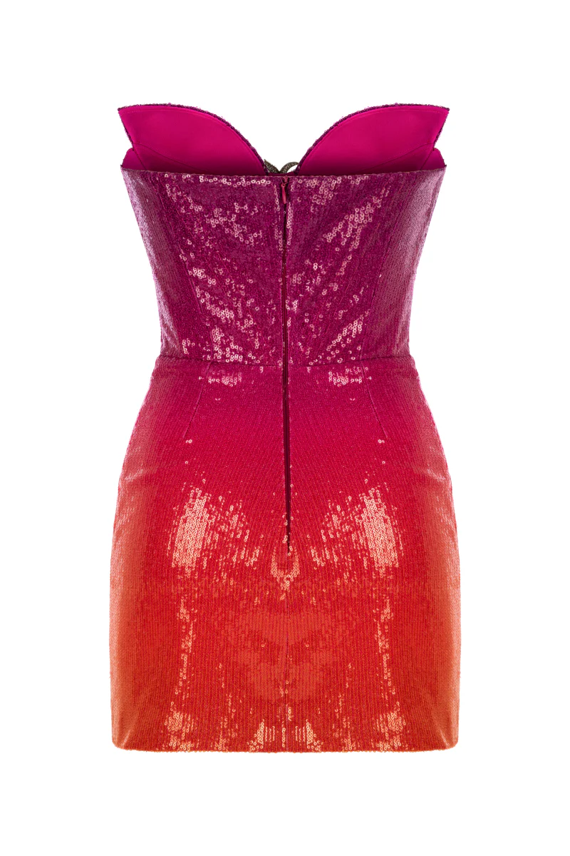 STAR CORSET SEQUIN MINI DRESS - Image 5