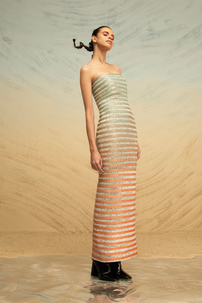 STRAPLESS GRADIENT MAXI DRESS - Image 6