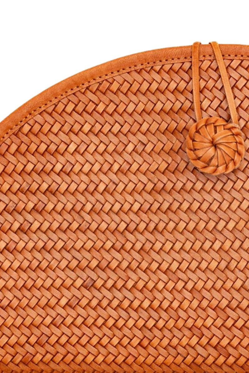 TAN LA BARCA LEATHER CLUTCH - Image 4