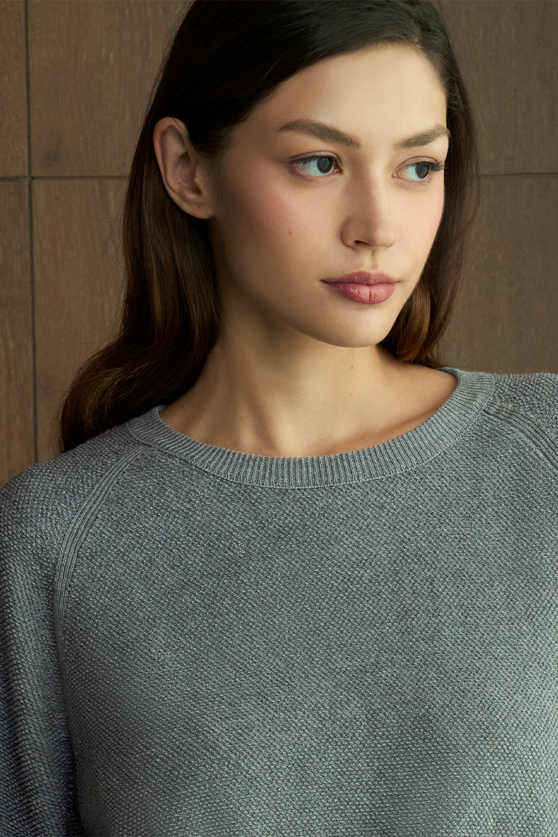 TERRA WOMEN'S KNIT SET IN GRAY - Image 4