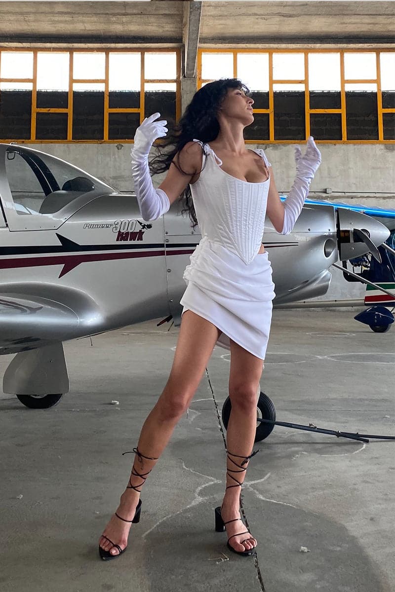 WAVE SKIRT IN PORCELLAIN - Image 5